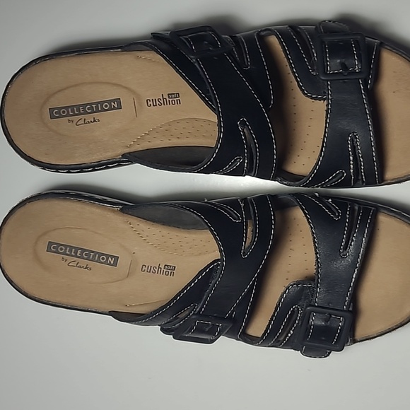 Clark Shoes - Clark Side Strap  brown Womens Sandals.Size7 used but good condition.